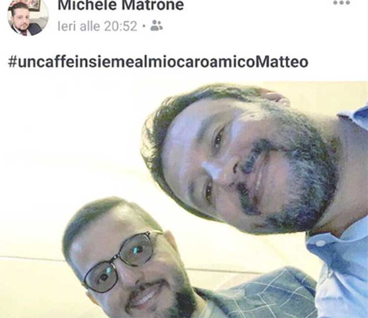 La foto scandalo di Matteo Salvini con Michele Matrone