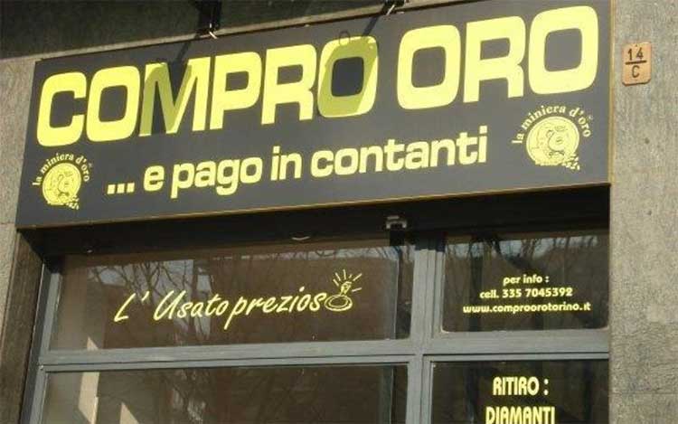 Un negozio di compro oro