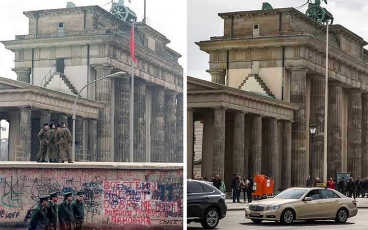 Berlino prima e dopo la caduta del muro