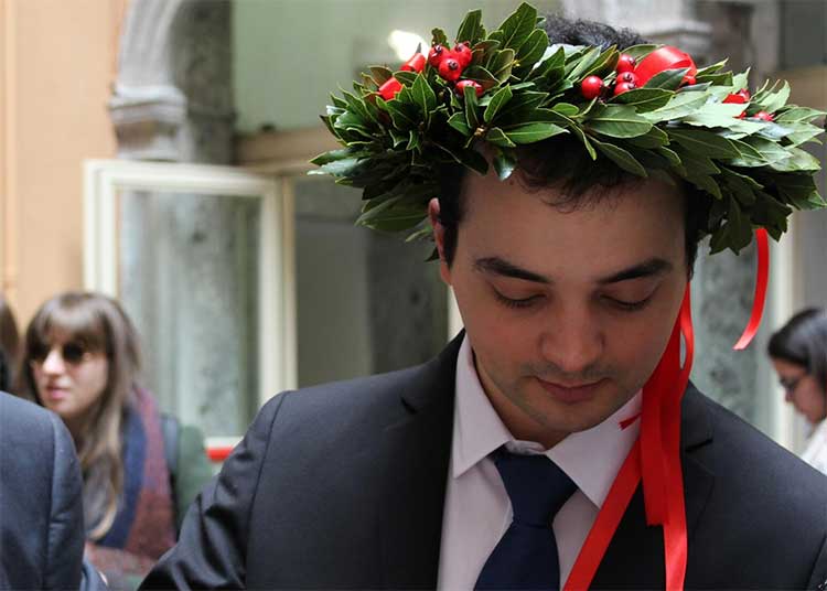 Sabato Sellitto il giorno della laurea