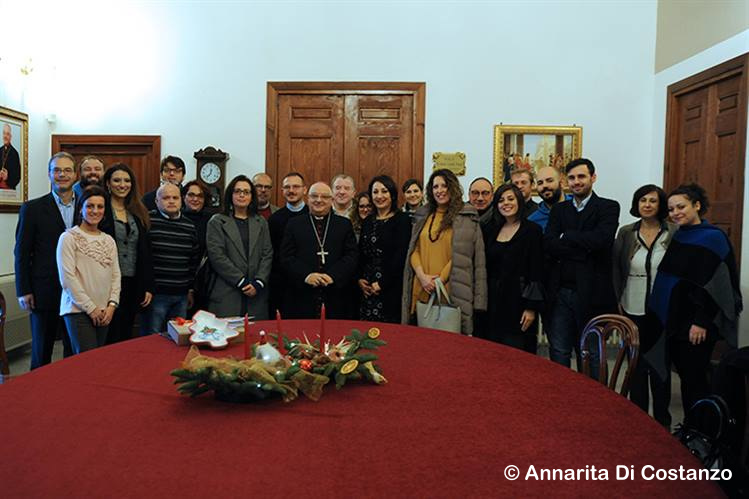 i giornalisti dell'Agro con il vescovo