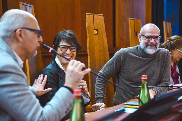 Manuela Di Centa con il rettore Vincenzo Loia