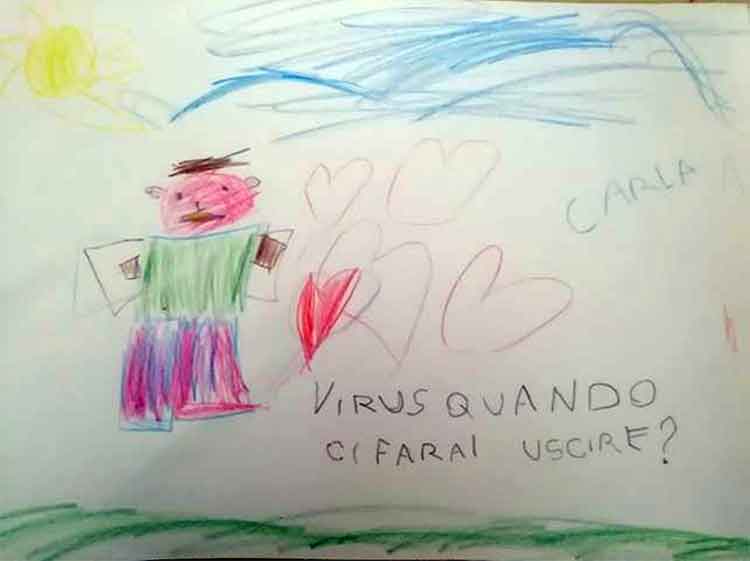 Il disegno della piccola Carla, 5 anni