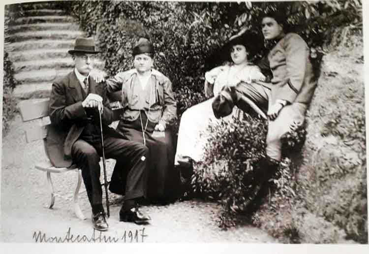 isaia gabola e famiglia nel 1917 a Montecatini