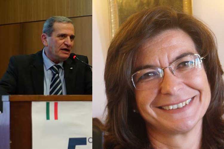 Donato Salvato, segretario provinciale Uil Fpl e Valeria Rubino, segretario generale al Comune di Nocera Inferiore