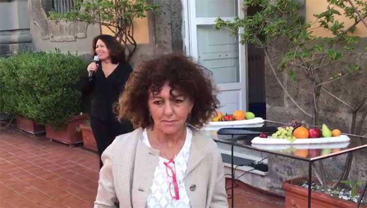 Paola Cianciullo durante la presentazione della serie Ipazia