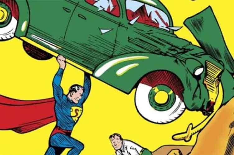 Una tavola di Superman risalente agli anni '40